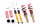 Suspension à combinés filetés MTS Street Gold compatible avec Audi A2 (8Z) 1.2 TDI 45 KW MTSGWAU68