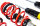 Suspension à combinés filetés MTS Stance Inox compatible avec Seat IBIZA V (KJ) 1.0 - 55 KW XMTSGWAU54-S