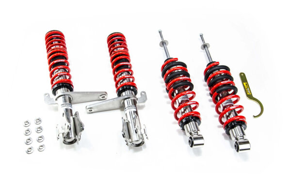 Suspension à combinés filetés MTS Street Inox compatible avec Audi 80 B4 Avant (8C) 2.6 - 110 KW XMTSGWAU34