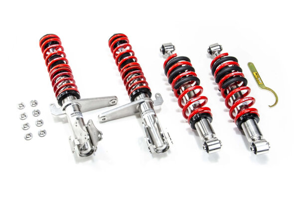 Suspension à combinés filetés MTS Street Inox compatible avec Audi 80 B4 berline (8C) 2.0 E 16V quattro - 103 KW XMTSGWAU36