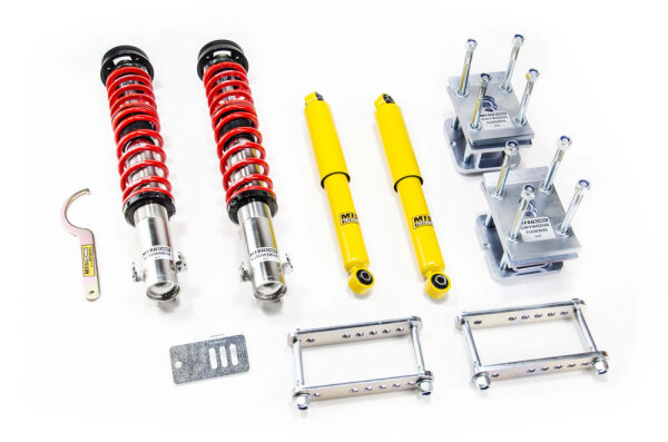 Suspension à combinés filetés MTS Street Inox compatible avec Seat INCA (6K) 1.4 i - 44 KW XMTSGWVW105